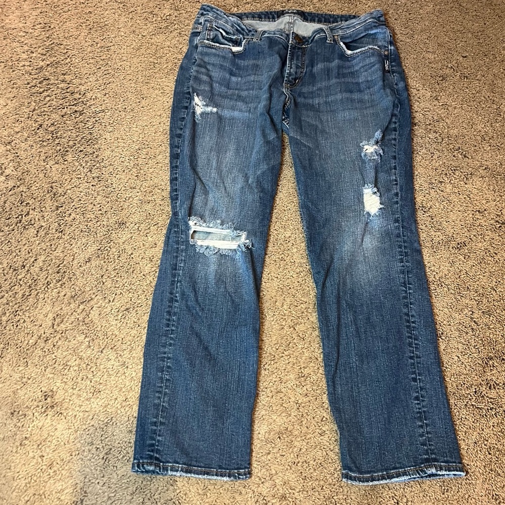 Silver Jeans Sam Boyfriend Distressed Size 14/L27 J8